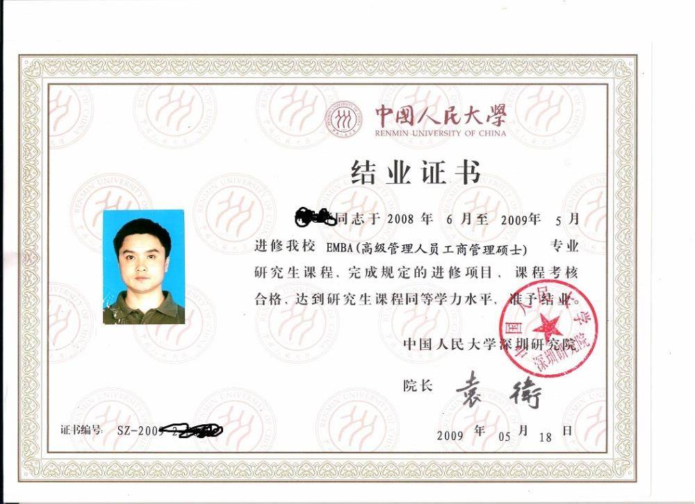 结业证书内容